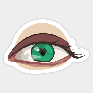 realistic eye heart pupil Sticker